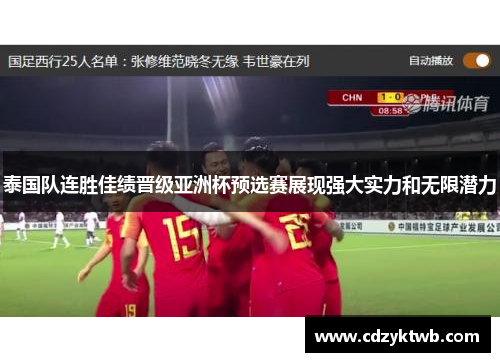 泰国队连胜佳绩晋级亚洲杯预选赛展现强大实力和无限潜力